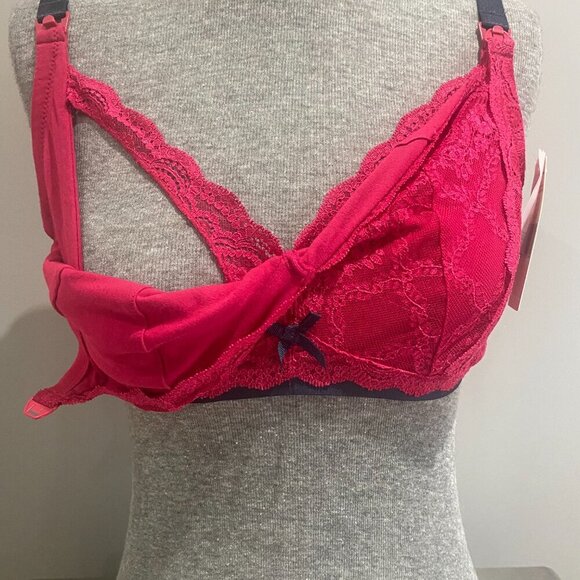 Elle Macpherson Cloud Swing Maternity/Nursing Bra Persian Red/Midnight Blue 36F - Picture 4 of 6